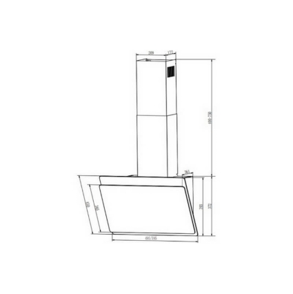Вытяжка наклонная FABER TOCCO BK 50 
